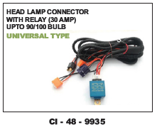 Head lamp Connector with Relay Universal (cinew)