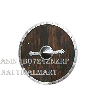 NAUTICALMART Armor Viking Shield - Brown - Full Size Replica Medieval Shield