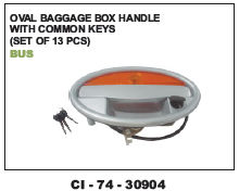 Oval Baggage Box Handle with Common Keys Bus (cinew)