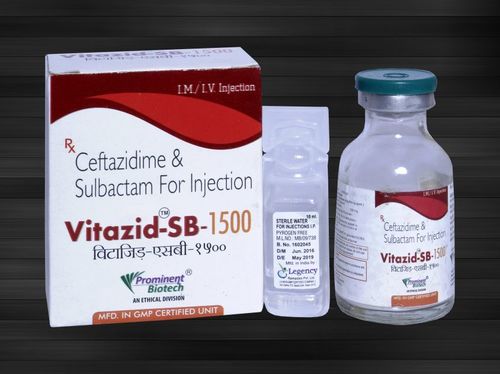 Ceftazidime 1000 mg & Sulbactam 500 mg