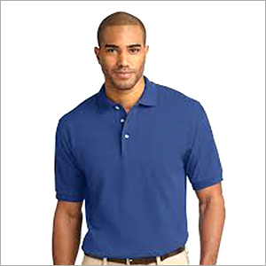 Collar Neck Blue T-Shirt