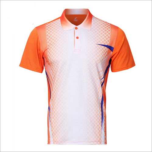 Collar Printed Sports T-Shirt