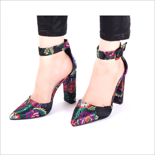 Black Rich High Heels Sandals