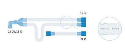 Basic Expandable Breathing Circuit (22 mm) Adult
