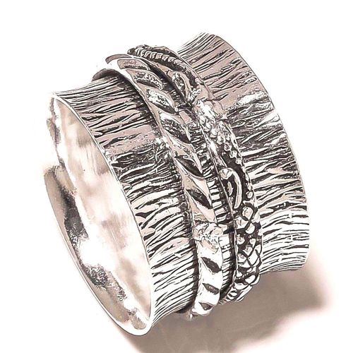 Round Handmade Silver Sterling 925 Ring