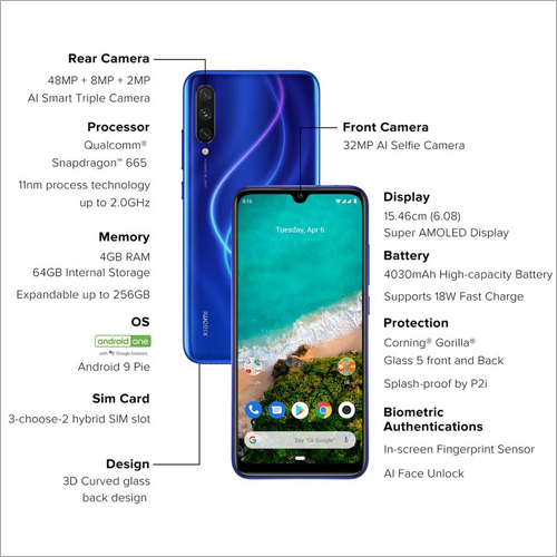 Xiaomi Mi A3 (4GB RAM 64GB Storage)