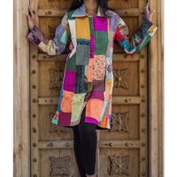 Patchwork Silk Jacket - Feature: Cool Pass