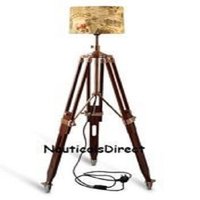 Wood Tripod Floor Lamp - Use With Shade Lampshade