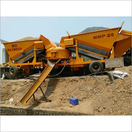 Maxmech Mmp-20 Mobile Concrete Batching Plant, Capacity 20 M3 Hr