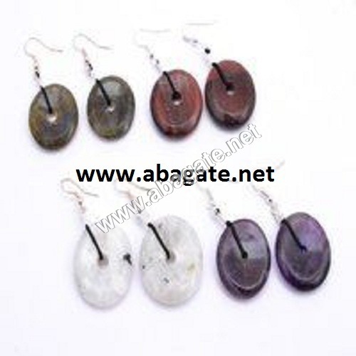 Agate Donut Earrings