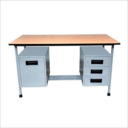 Brown Office Desk Steel Locker Table