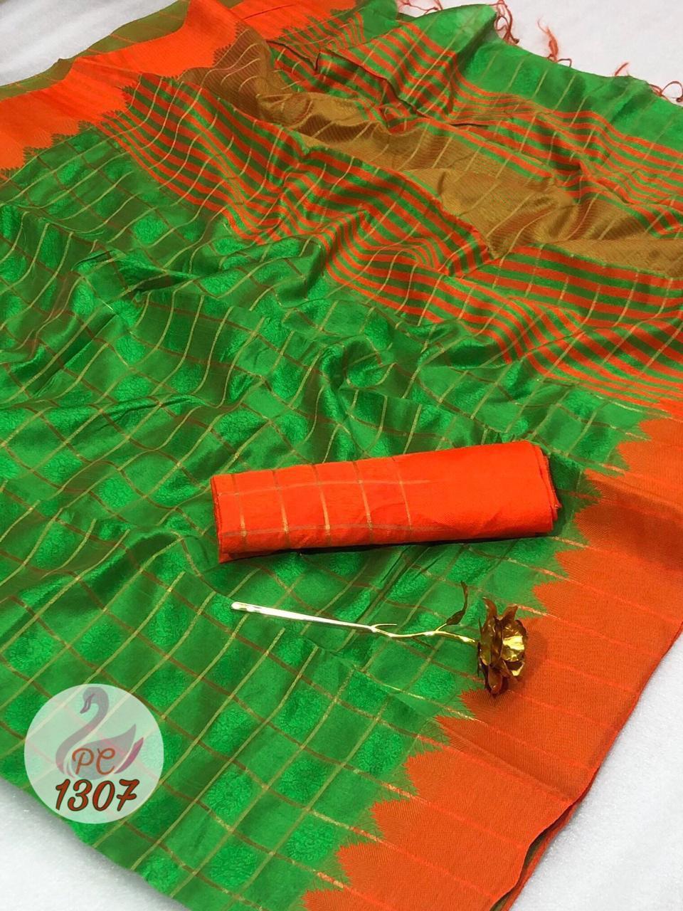 Jequard Fabrics With Georgatte Fabrics Sarees
