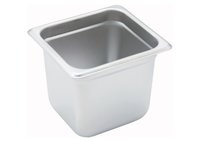 Gnss080808 Stainless Steel Ice Cream Pan - 8 X 8 X 6 Inches | Nsf Certified, 0.8 Mm Thickness, Commercial Grade