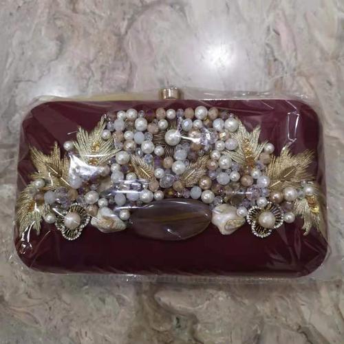 Buy Red Pearl Handwork Indian Purse, Clutches, Clutch by Heer Online in  India - Etsy | Bridal handbags, Fancy clutch purse, Red clutch bag