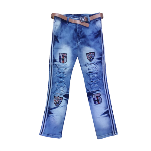 Boys Printed Jeans - Denim, Regular Fit, Multicolour | Quick Dry, Tear Resistant, Skin-Friendly