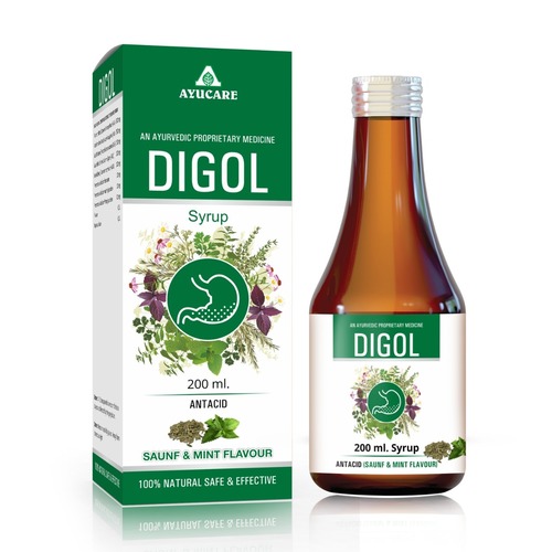 Herbal Antacid Digol Syrup Variyali & Mint Flavour Age Group: Suitable For All Ages