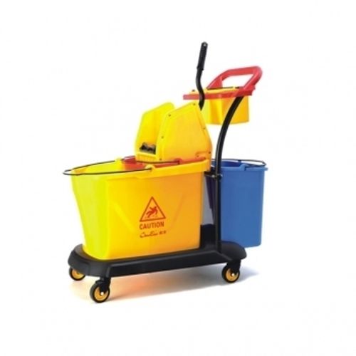 Three Bucket Mopping Trolley