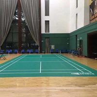 Bwf Approval 4.5mm Green Sand Surface For Badminton Courts Flooring - Pvc Material, 1.8m X 15m Roll Size, Green Texture | Wear Resistant, Anti-slip, Waterproof, 15-year Lifespan