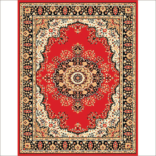 Modern Maharaja 605 Red Synthetic Carpet