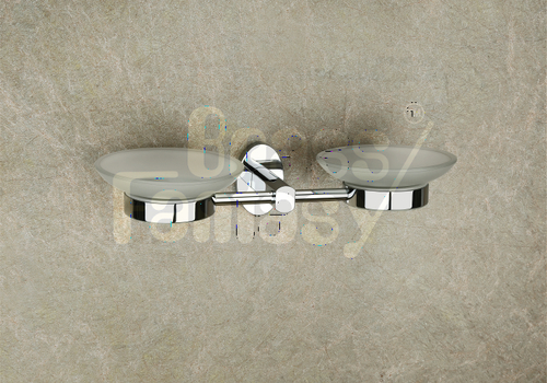 Brass Glass Double Soap Dish