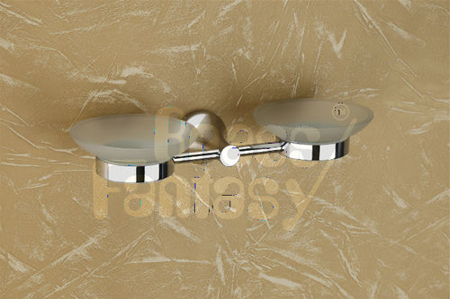 Brass Glass Double Soap Dish