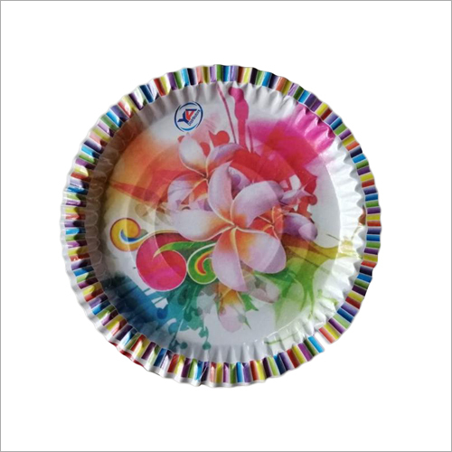 Floral Print Paper Plate