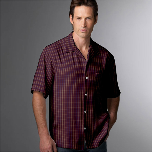 Washable Maroon Shirting Fabric