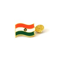 Saffron Indian Flag Metal Stud Pin Metal Brooch