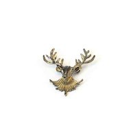 Deer metal brooch