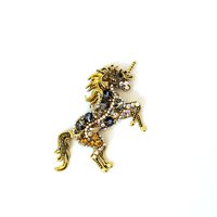 diamond horse brooch pin