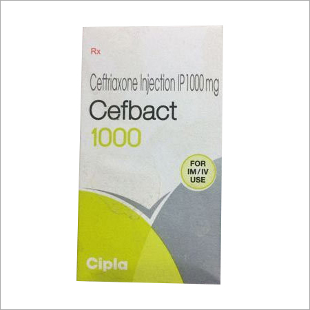 Liquid 1000 Mg Ceftriaxone Injection Ip