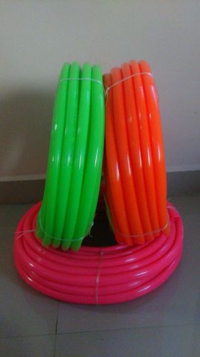 PVC Flexible Pipe - Flexible Round Design, Available in Green, Orange, and Pink Colors