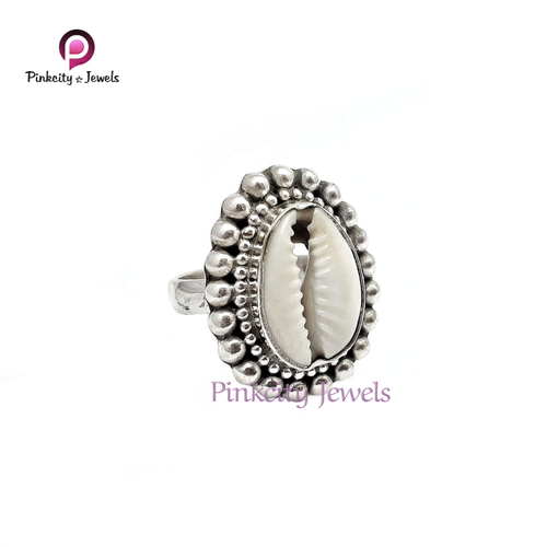 Natural Sea Shell (Kodi) Gemstone 925 Silver Ring Natural Sea Shell (Kodi) Gemstone 925 Silver Ring