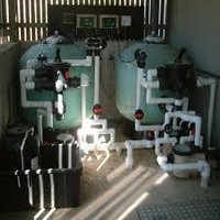 Swimming Pool Filtration Plant - Fiberglass, 60x40x30 Inches | 1000 Gallons Capacity, 20 Gpm Pump Flow Rate, 50 Psi Pressure Rating
