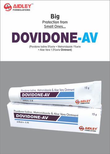 Ointment Povidone-Iodine 5%W/W+ Metronidazole 1%W/W + Aloe  Vera 1.5%W/W