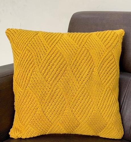 Red Crochet Cushion Cover