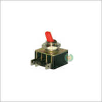 Hazard Switch - Plastic And Metal, Standard Size, Black With Red Toggle | Panel Mount, Manual Power Mode, Lightweight Design, Not Sealed
