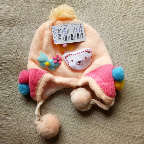 Kids Designer Woolen Cap - Wool Material, Available in Different Sizes & Colors | Unisex Baby Caps for All Season Comfort