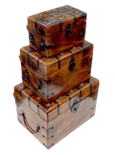 Antique Wooden Trunk Boxes