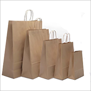 Plain Paper Bag - Paper Material Custom Size Brown Color Durable Loop Handle for Easy Carrying and Versatile Daily Use