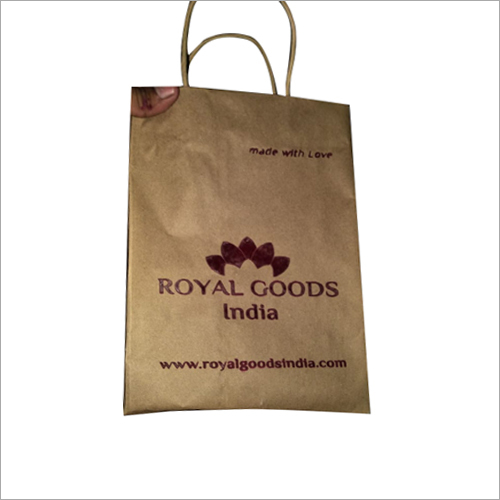 Brown Paper Printed Bag - Customized Size | Robust, Tear-Resistant, Lightweight, Breakage-Free, Anti-Skid Texture, Ideal for Branding