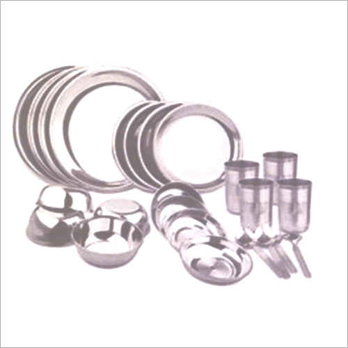 Polished Stainless Steel Dinner Set