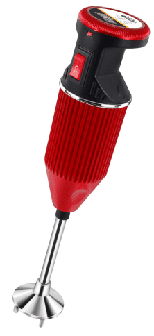 Red Electric Hand Blender Metallic