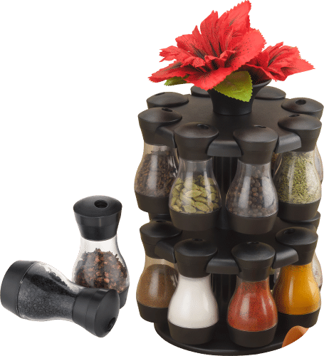 Masala Storage Royal 16 Jars With Flowers