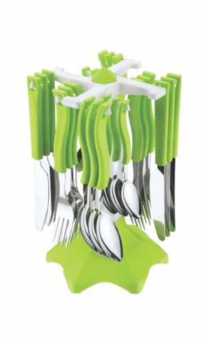 Green Swastic Cutlery Set