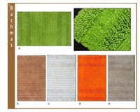 Stripe Cotton Bath Mats - Custom Size 20" X 30", Loop Pile & Handloom Woven | Anti-slip Latex Back, Washable, Water Absorbent