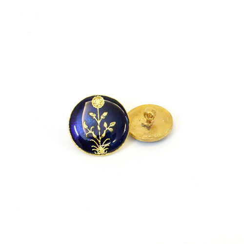 Golden Brass Metal Enamel Buttons