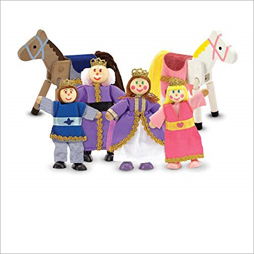Royal Family Wooden Poseable Doll Set