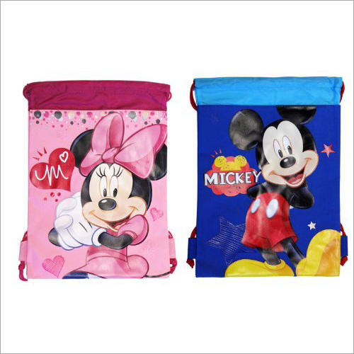 Mickey And Minnie Drawstring Bag