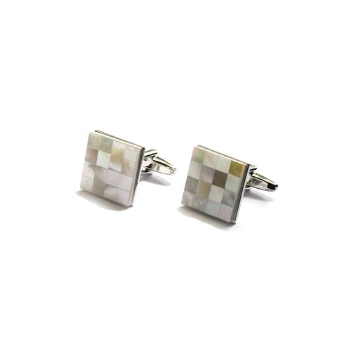 Silver Mother Of Pear Cufflink